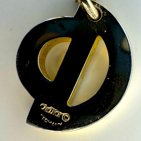 Christian Dior CD Logo Pendant Necklace 1970s–80s Germany Vintage Rope Chain - Picture 8 of 13